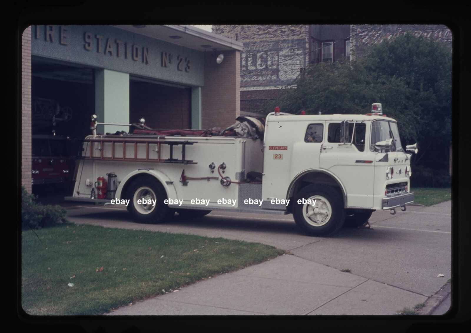 Cleveland OH E23 1969 Ford C Sutphen pumper Fire Apparatus Slide