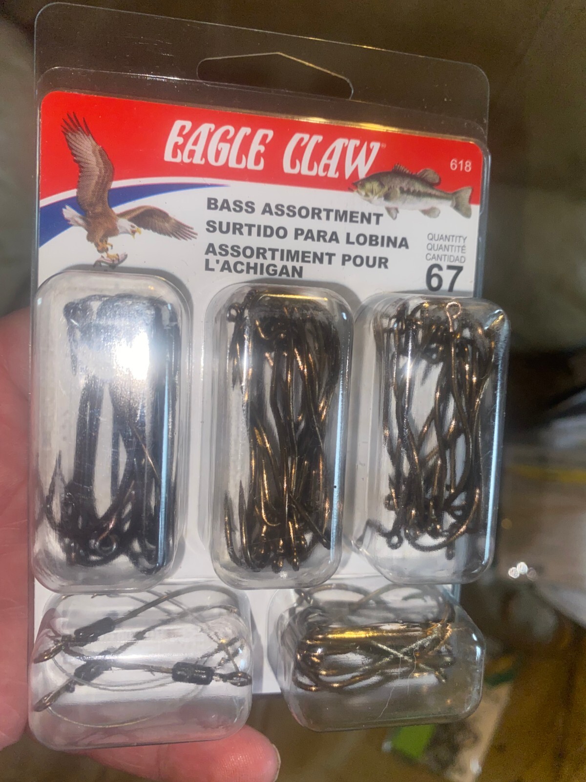 Eagle Claw Bass Hook Assortment #618. Made USA