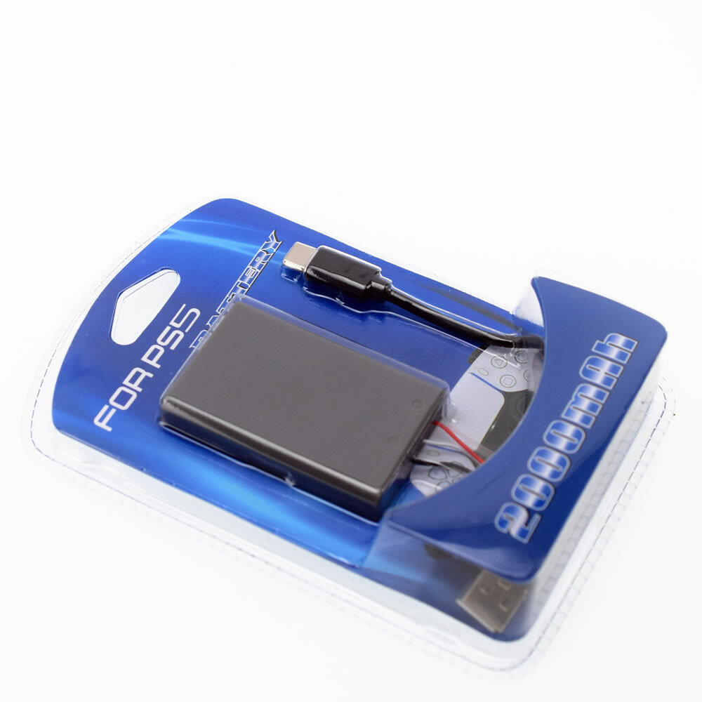2x Rechargeable Battery 2000mAh with USB Cable for PS5 DualSense Controller
