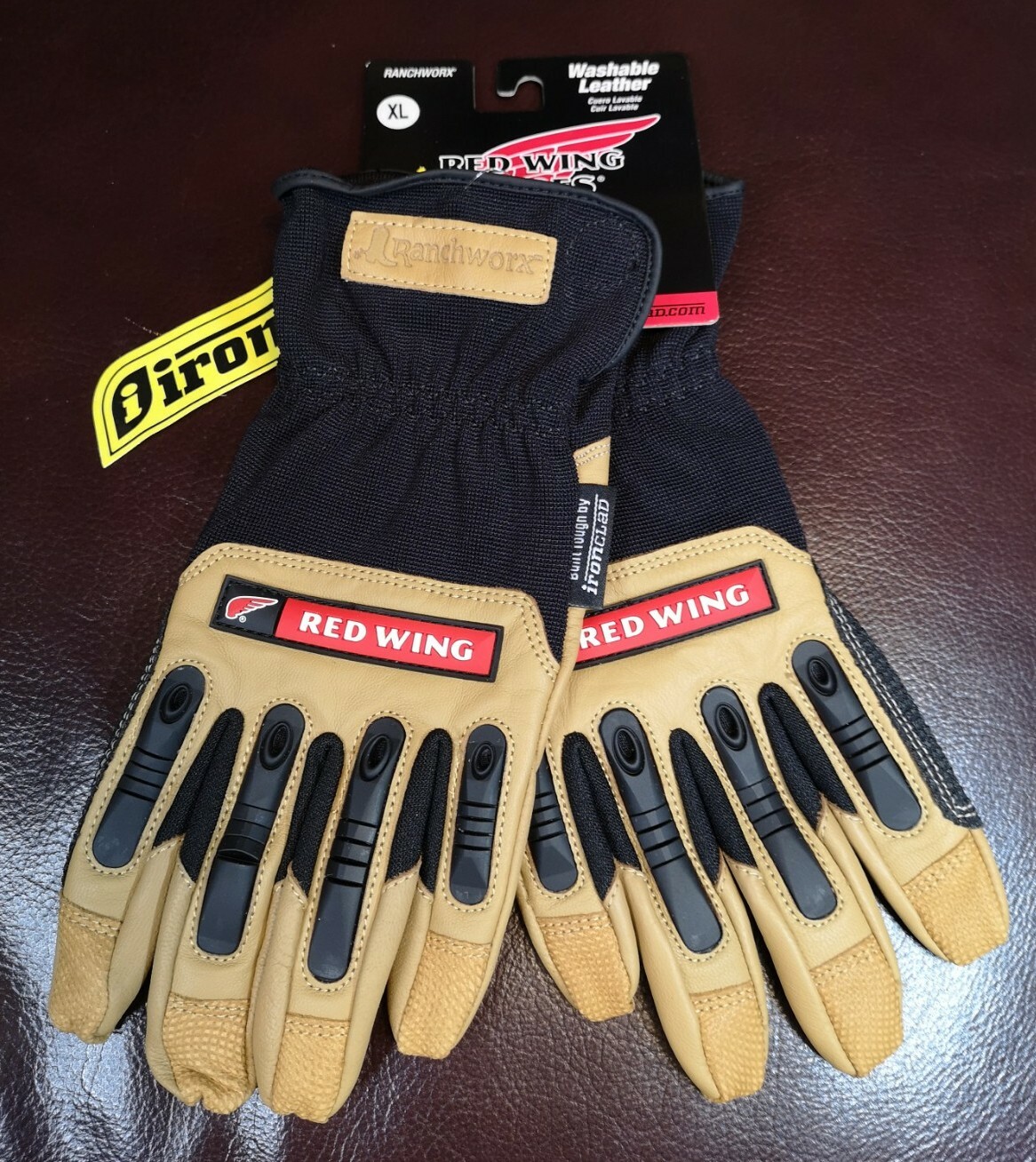 RED WING 95243 IronClad Ranchworx Washable Leather Work Gloves Men's Size XL