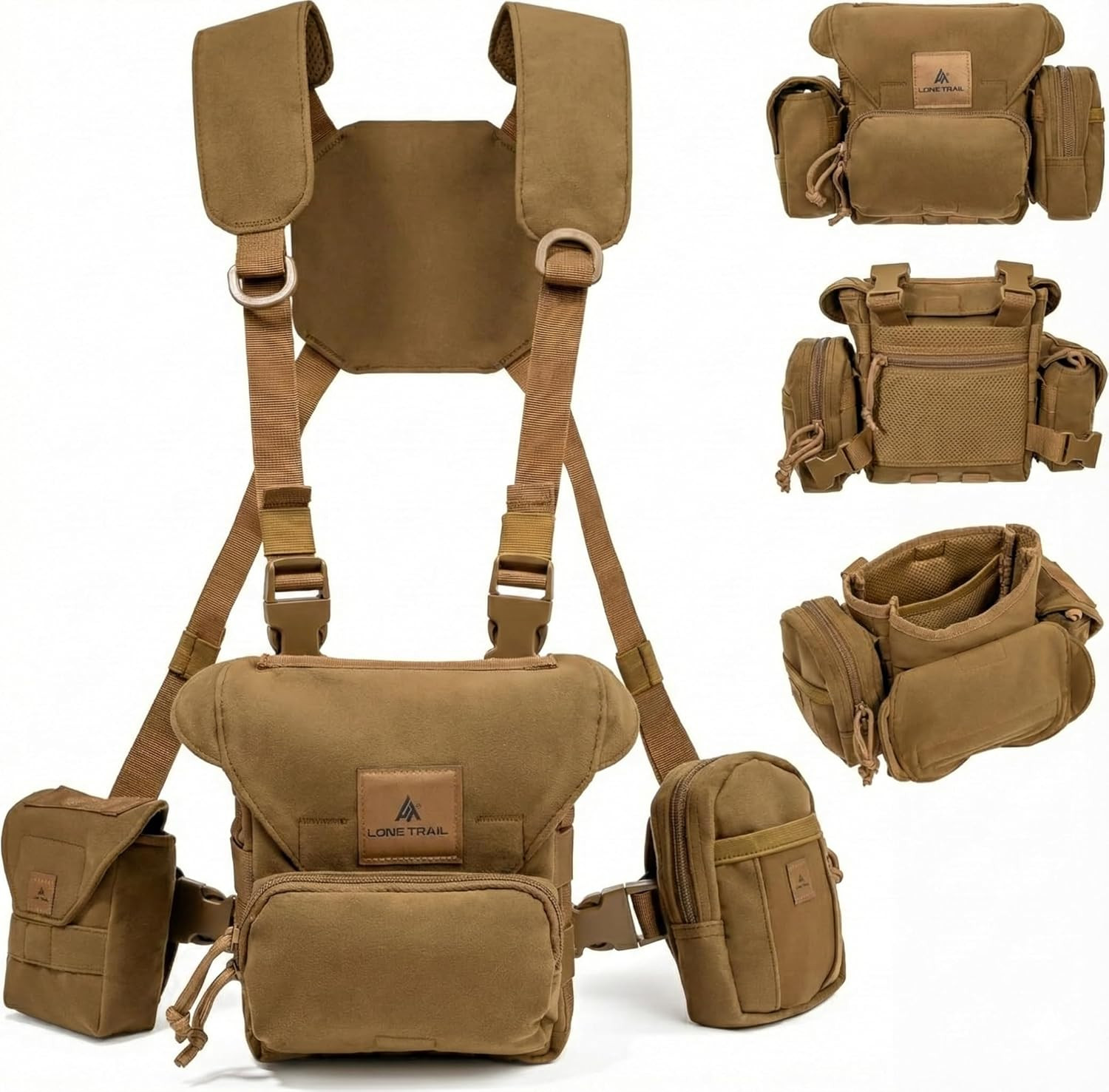 Waterproof Binocular Harness Chest Pack - Lightweight Bino Harness with Rangefin