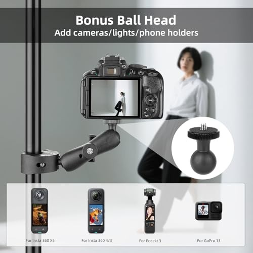 Double Clamp Mount Umbrella Holder Camera Pole Bracket for Stroller