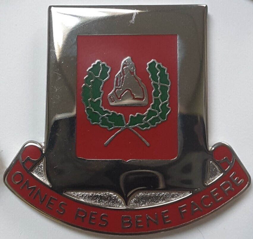 US Army 27th Engineer Battalion Crest 'Omnes Res Bene Facere' Pin Insignia DUI