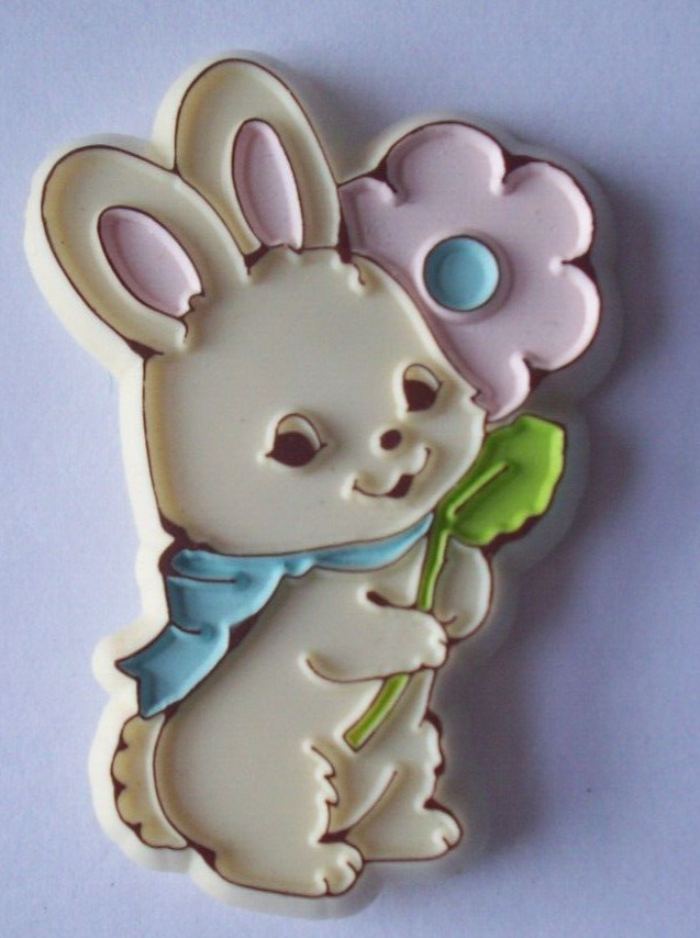 Easter bunny with flower  Hallmark Easter pin