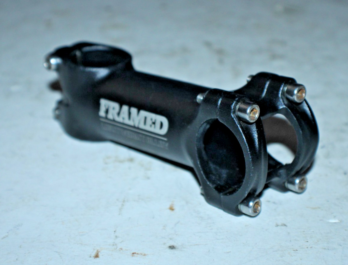Framed 11/8" Threadless Road Bike Stem Black 100mm 31.8mm 7º Rise USA Shipper :)