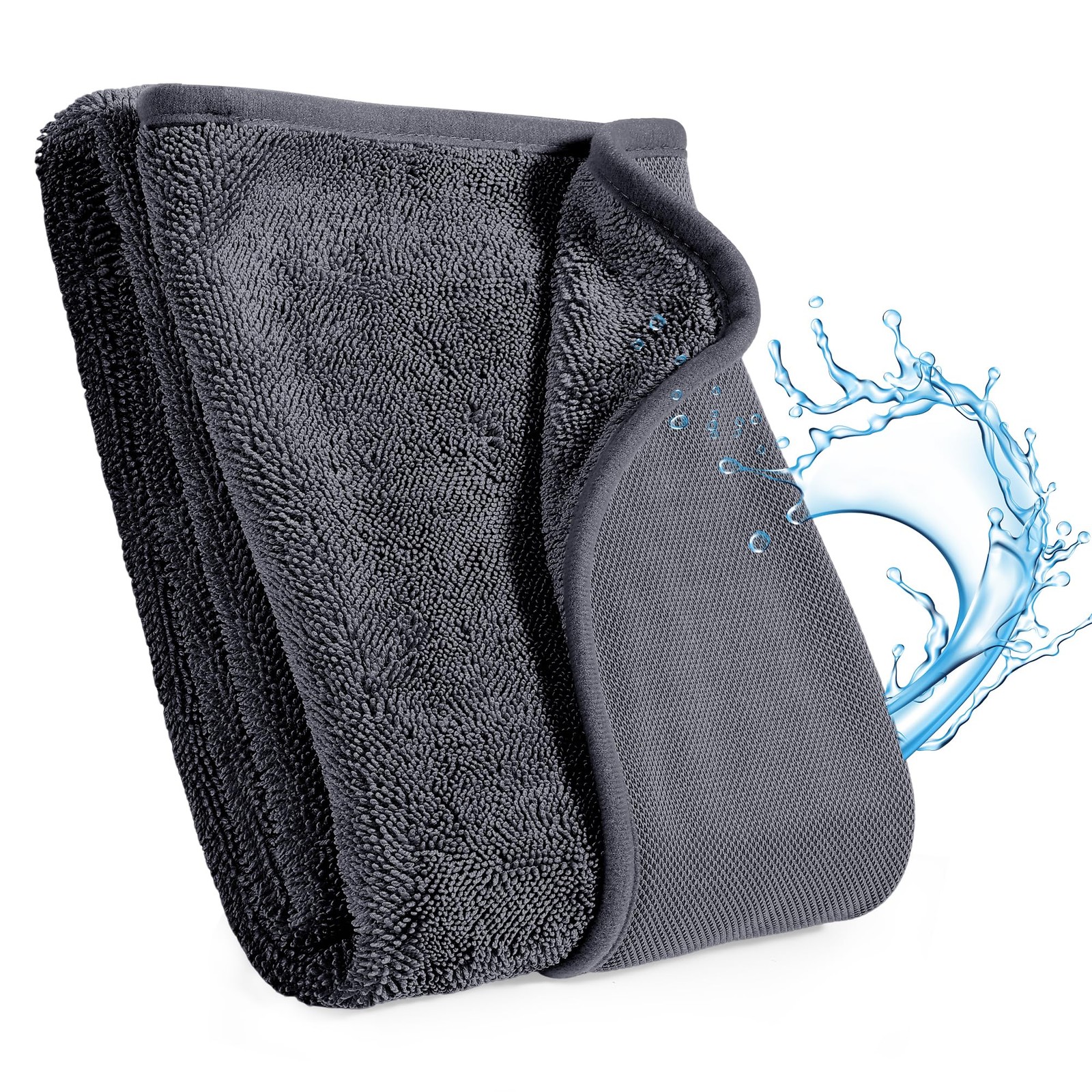 JOYMOOP Microfiber Towels for Cars, 63" x 29.5" Car Drying Towel, Dark Gray R...