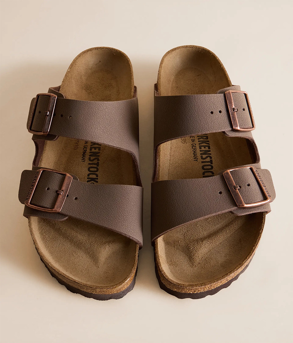 Birkenstock Arizona Sandals Mocha Birkibuc Leather Women's Shoes Narrow EU 37-41