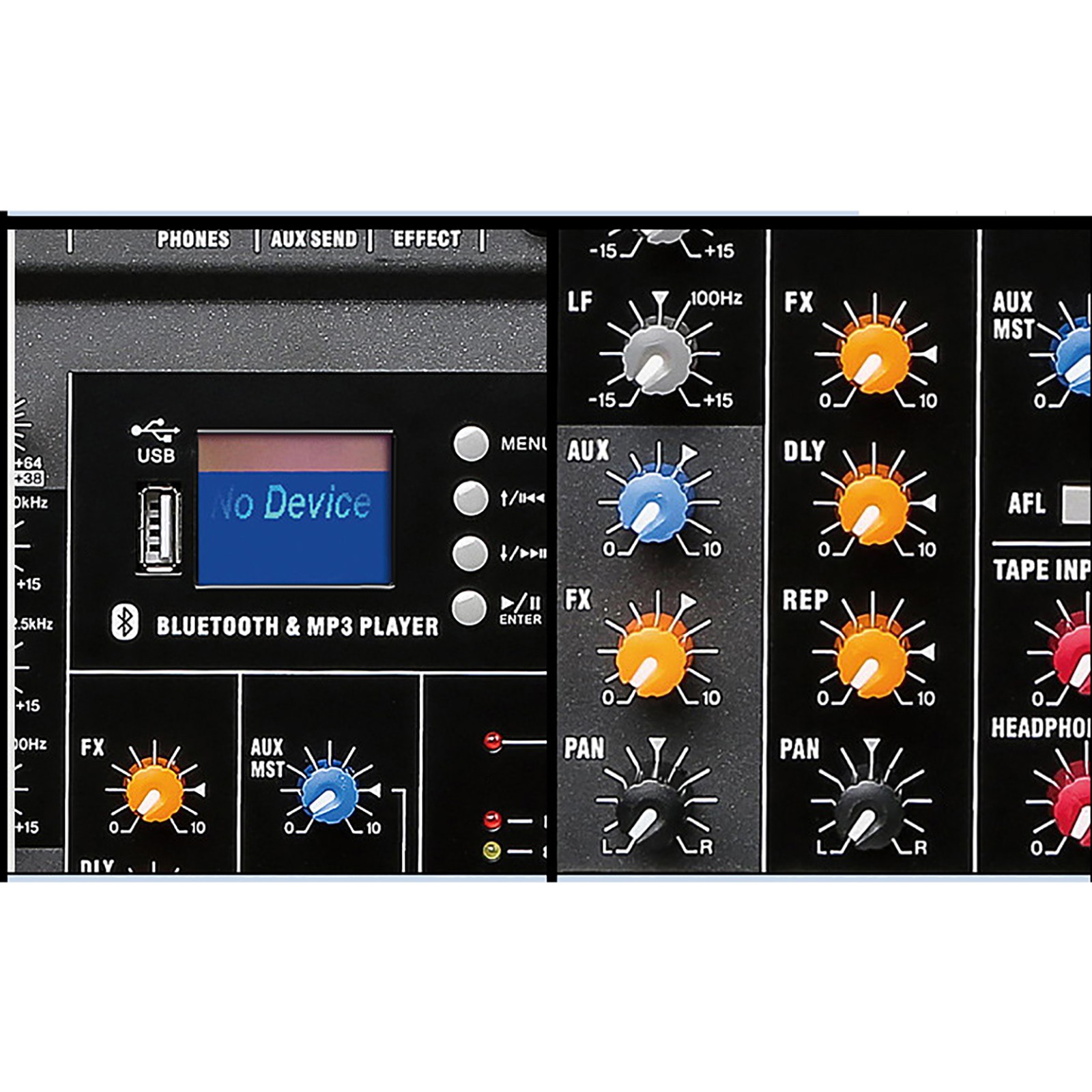 12 Channel Audio Mixer Bluetooth USB DJ Sound Mixing Console Amplifier Studio