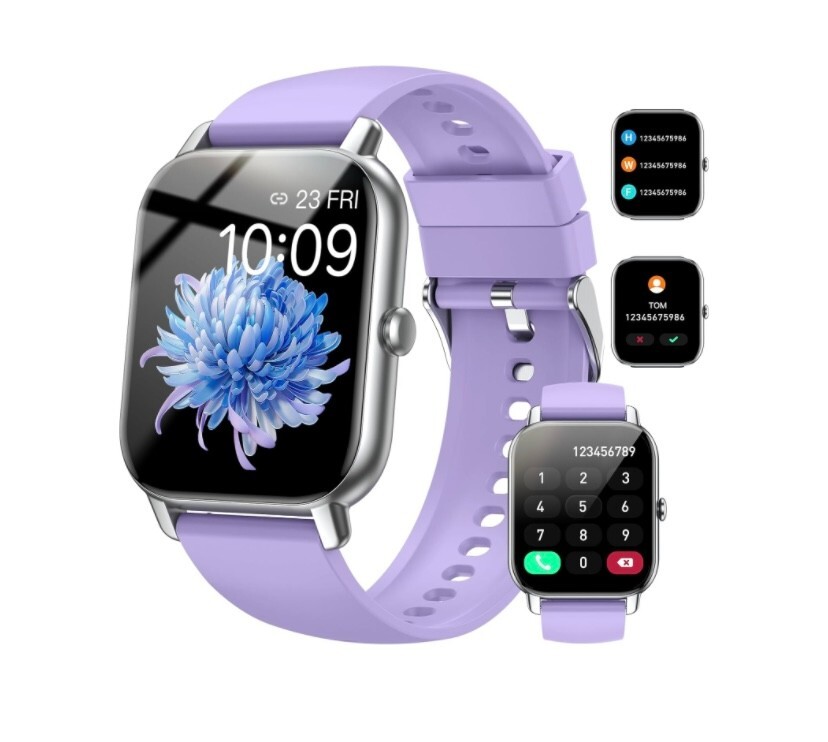 Nerunsa Smart Watch(Answer/Make Call), 1.85" Smartwatch for Women IP68 Waterproo