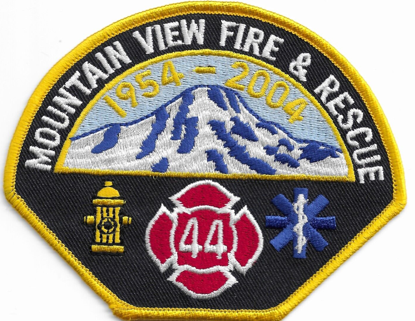 Mountain View  Fire - Rescue  "1954 - 2004", Washington (4.5" X 3.5") fire patch
