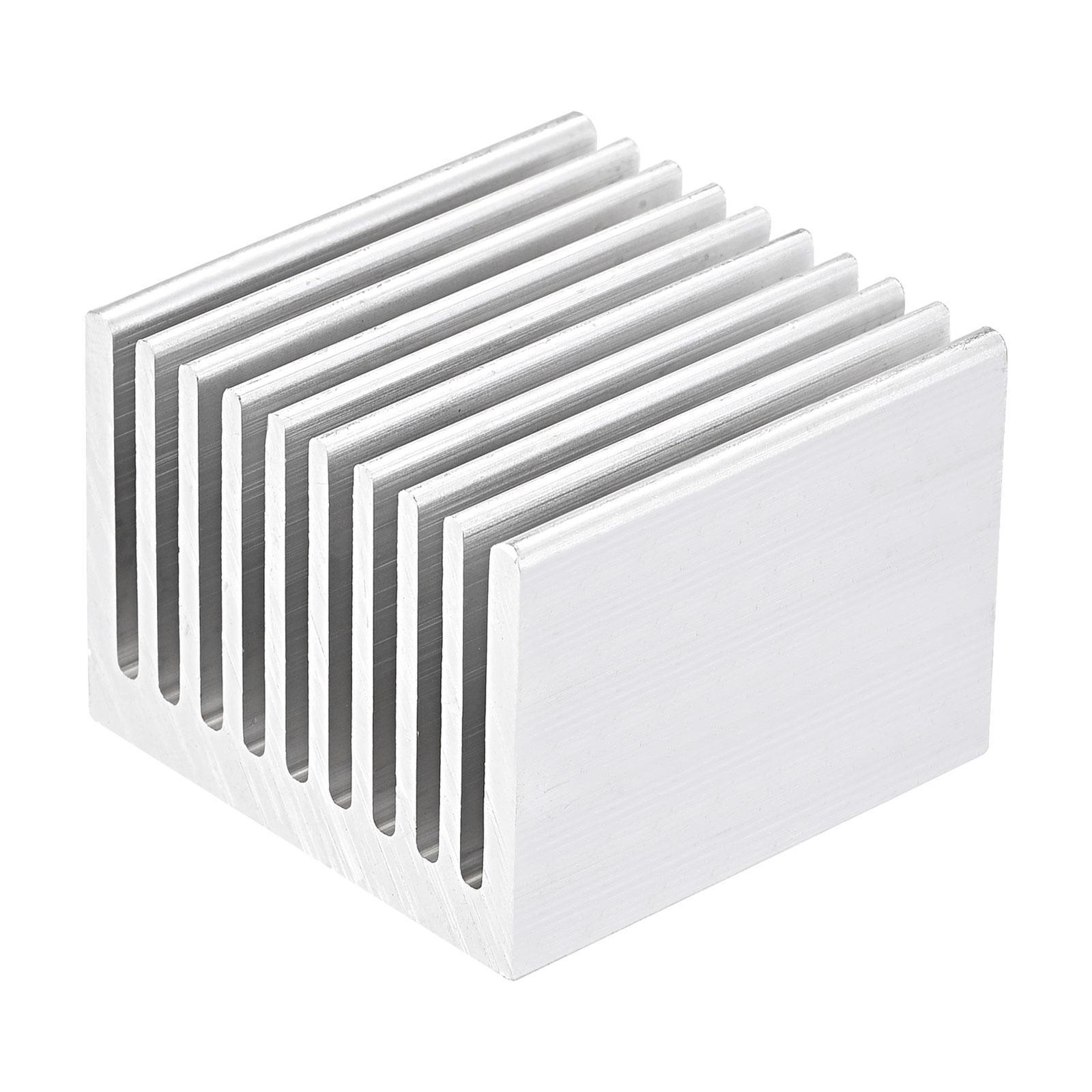 3pcs Electronic Cooler Aluminium Heatsink 40x40x30mm for CPU Silver Tone