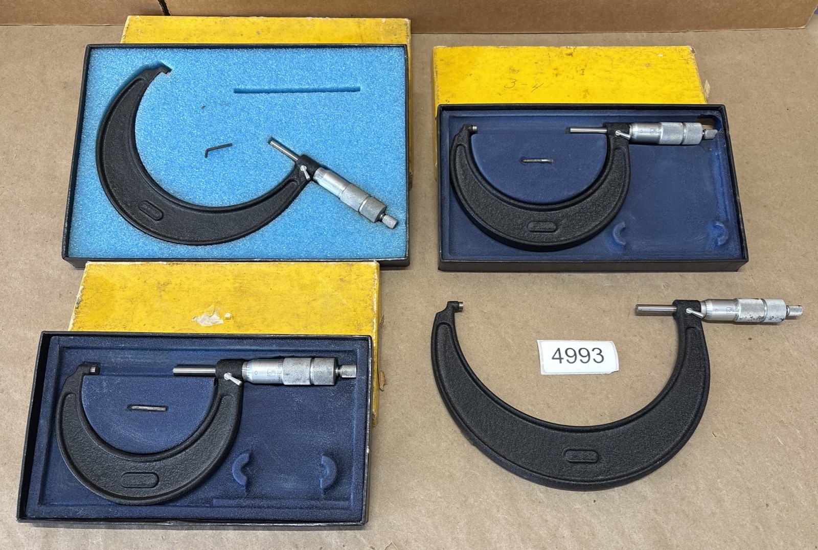 MG Tools USA Caliper Micrometer Set 2-3” 3-4” 4-5” 5-6” 3000 4000 5000 6000 .001