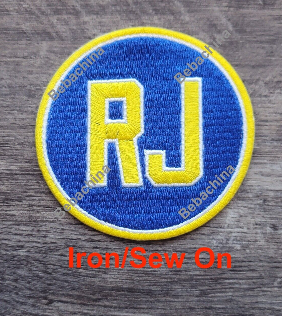 Buffalo Sabres RJ Patch Play By Play Rick Jeanneret Hockey Jersey Patch BLUE/YEL