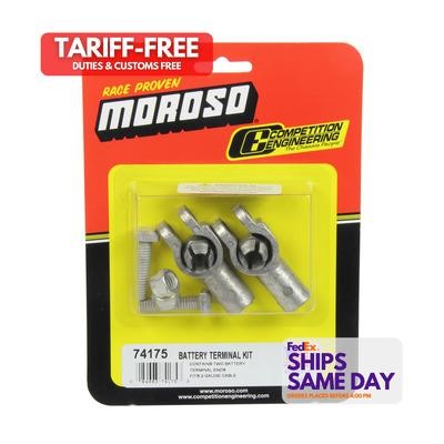 Moroso 74175, 2 Pack Tin Brass Battery Post Terminals Performance Racing Parts