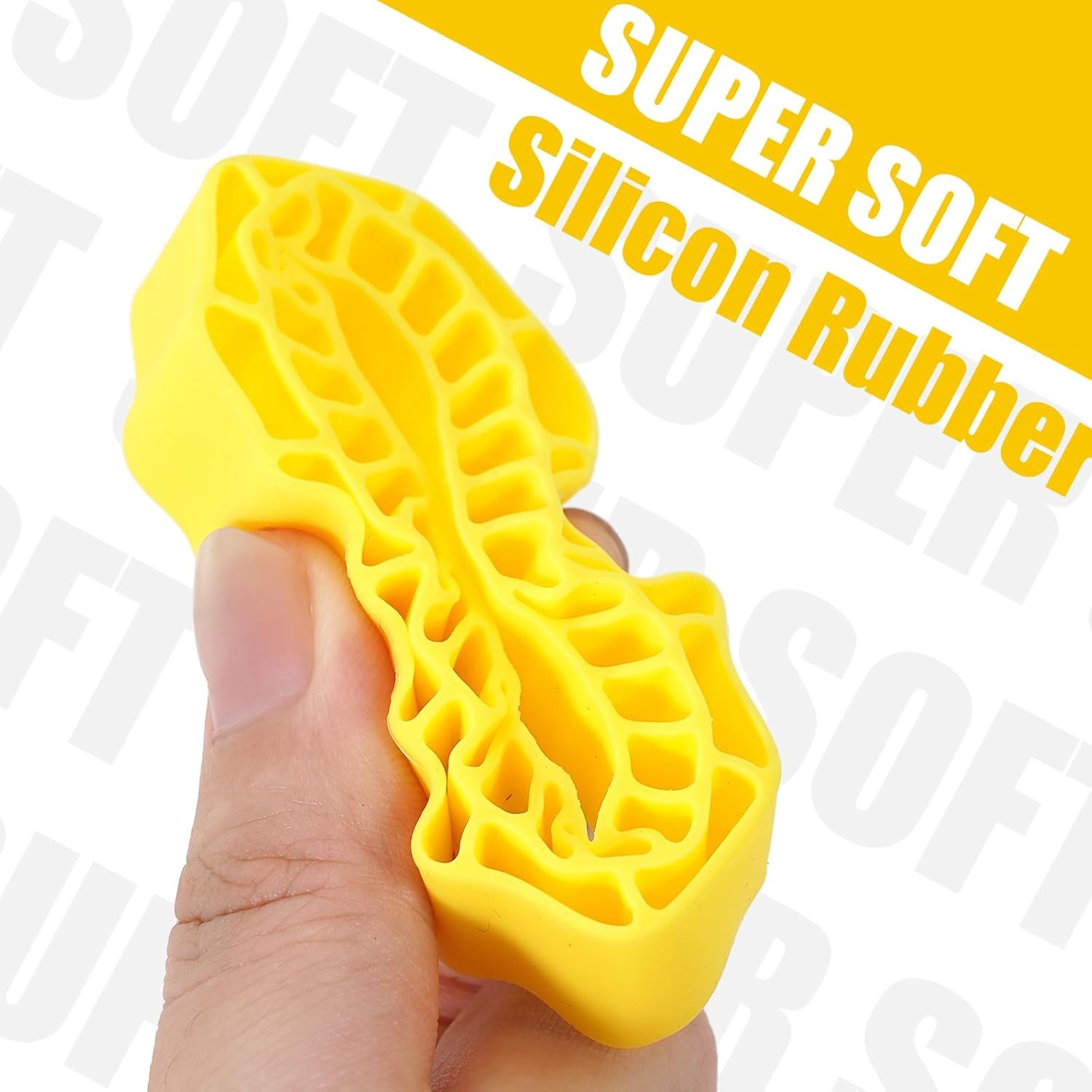 INJORA 4pcs Silicone Rubber Inserts for 64 * 24mm 1.3" Yellow