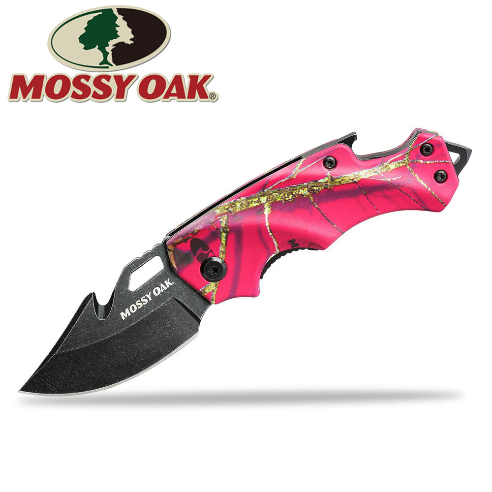 Mossy Oak Mini Folding Pocket Knife Multitool Drop Point Blade EDC Bottle Opener