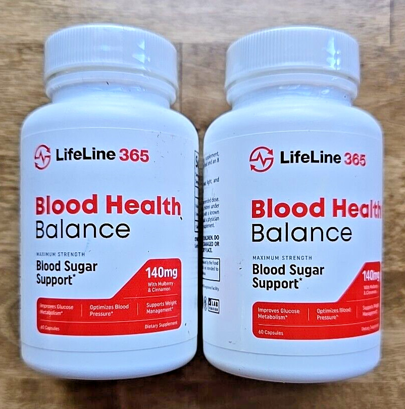 (2 Pack) Lifeline 365 Blood Health Balance, LifeLine 365 Blood Sugar Support