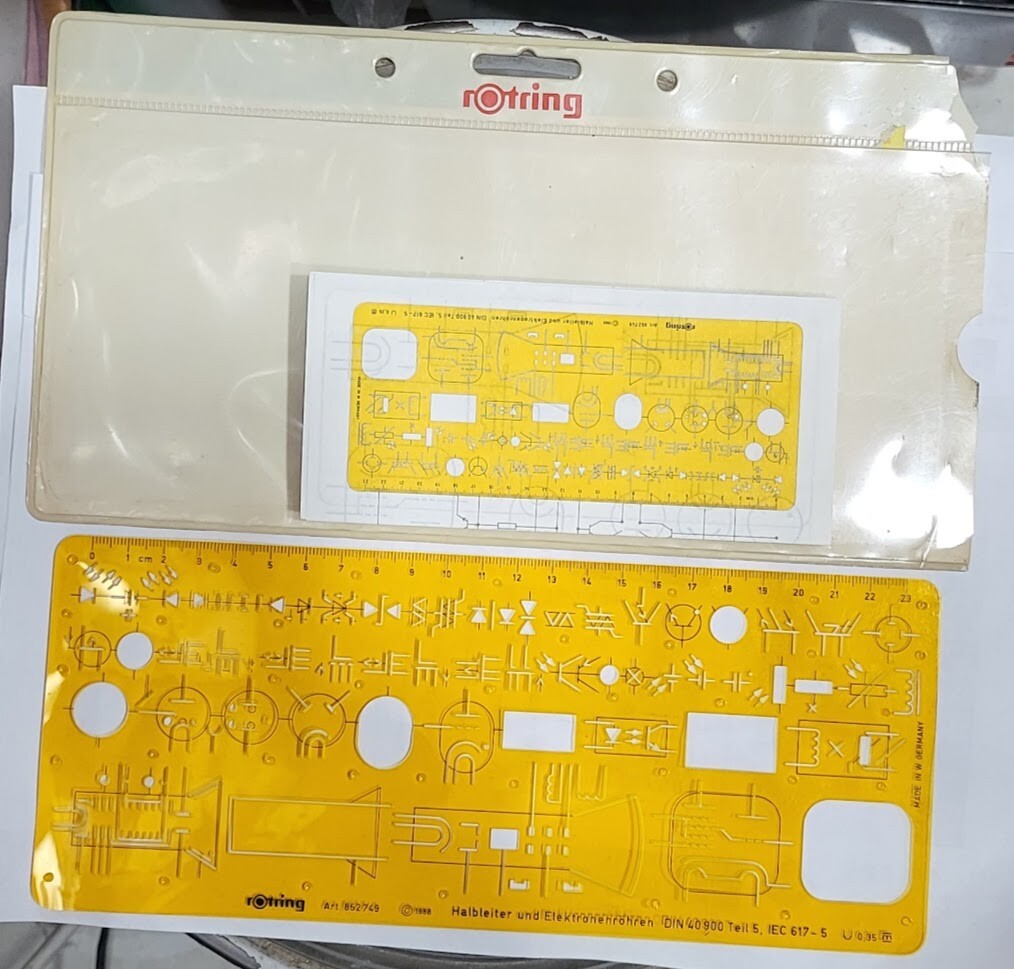 Rotring 0.35 Halbleiter und Elektronenrohren art 852 749 DIN 40900 Teil 5, IEC
