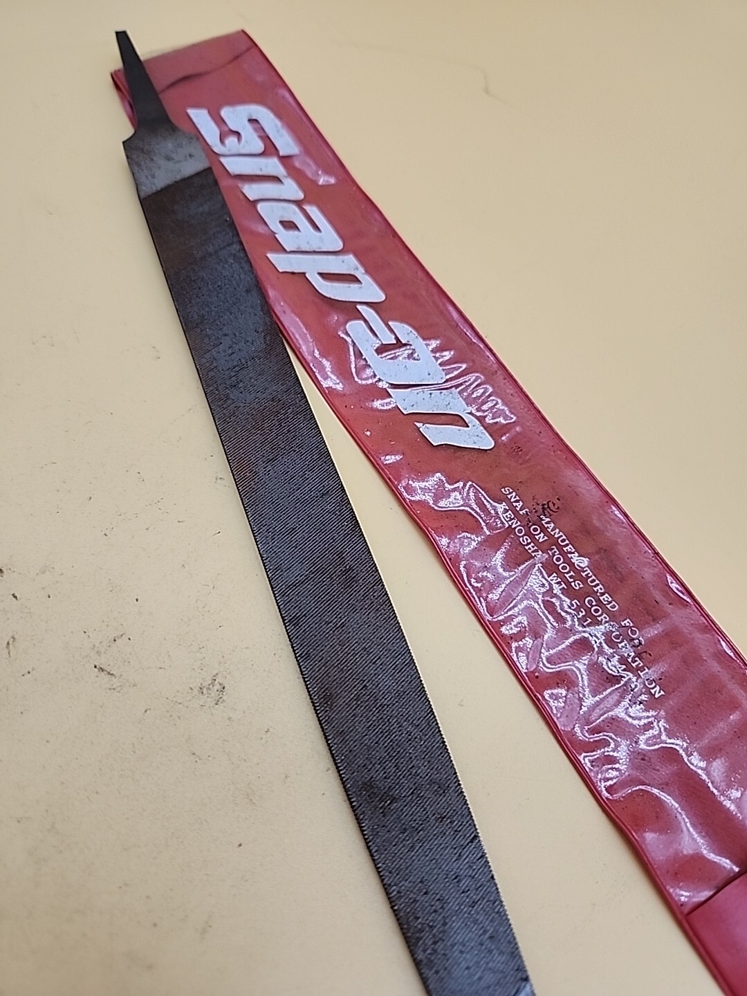Snap-on Tools 20” File and red plastic cover.