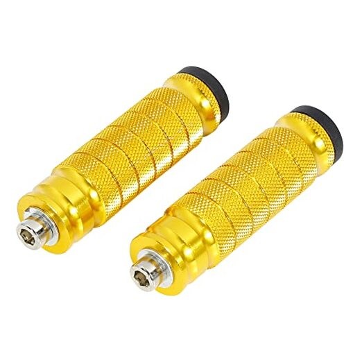 1 Pair 6mm Aluminum Aolly Motorcycle Rearsets Rear Set Footrest Gold Tone