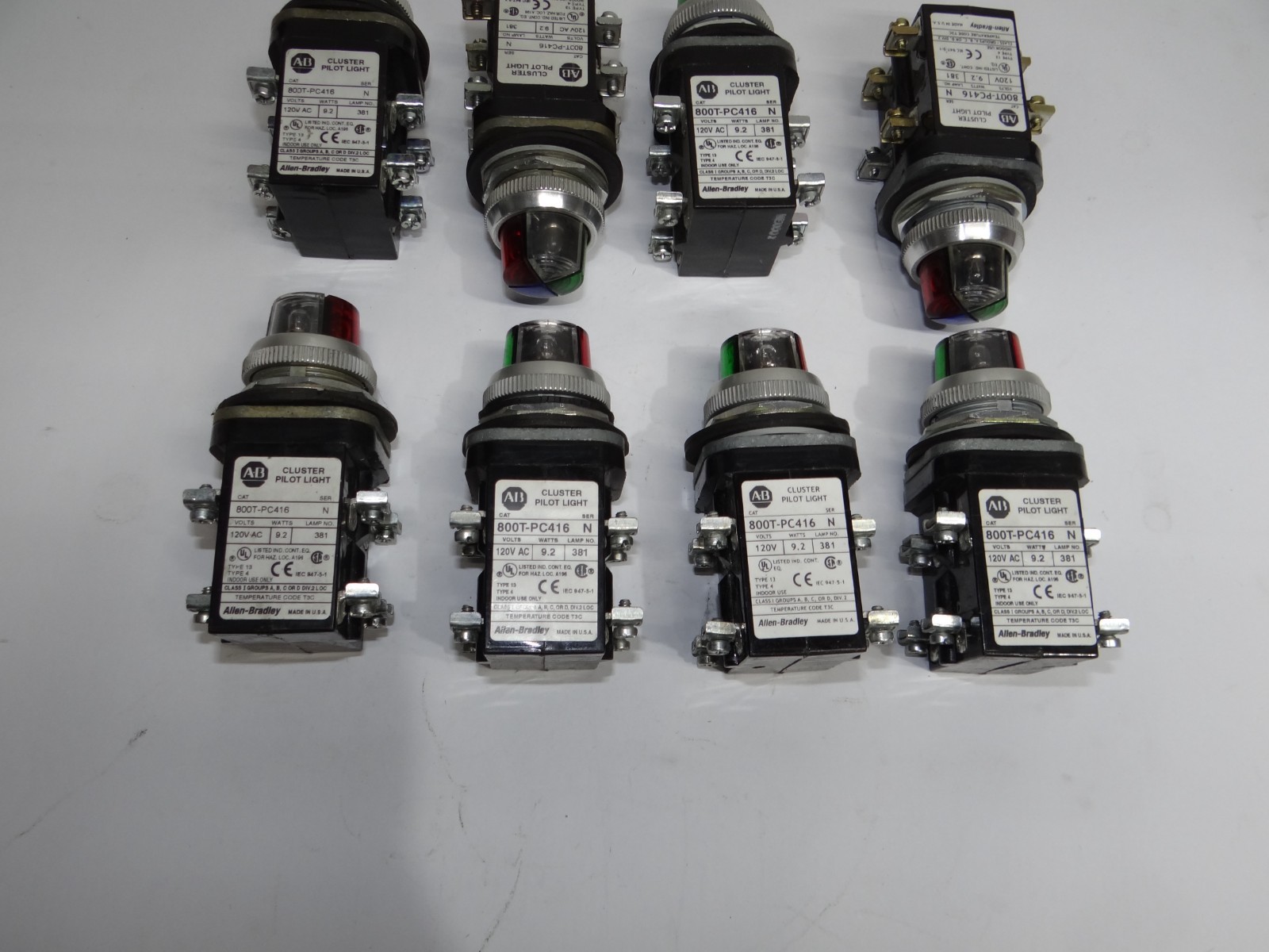 ALLEN BRADLEY 800T-PC416 CLUSTER PILOT LIGHT (USED) - Excellent Condition