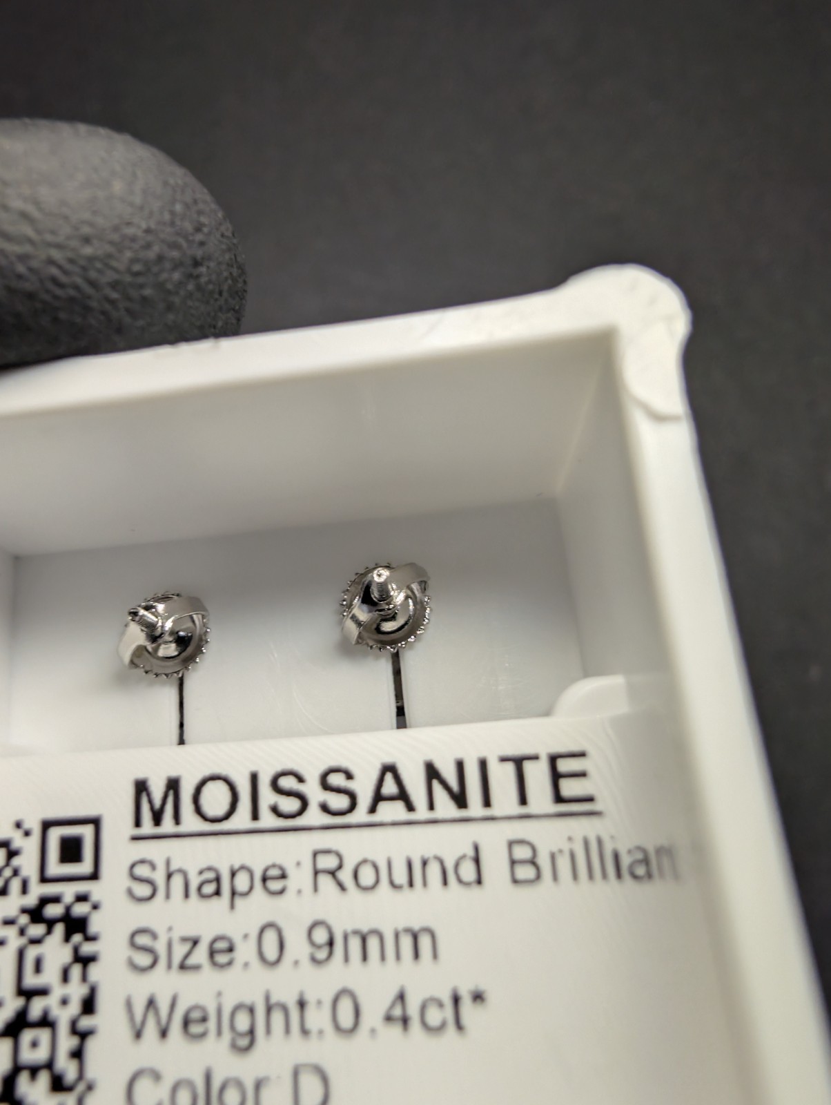 Solid 925 Silver GRA Certified Moissanite 9.1mm Round Cluster with Halo Studs