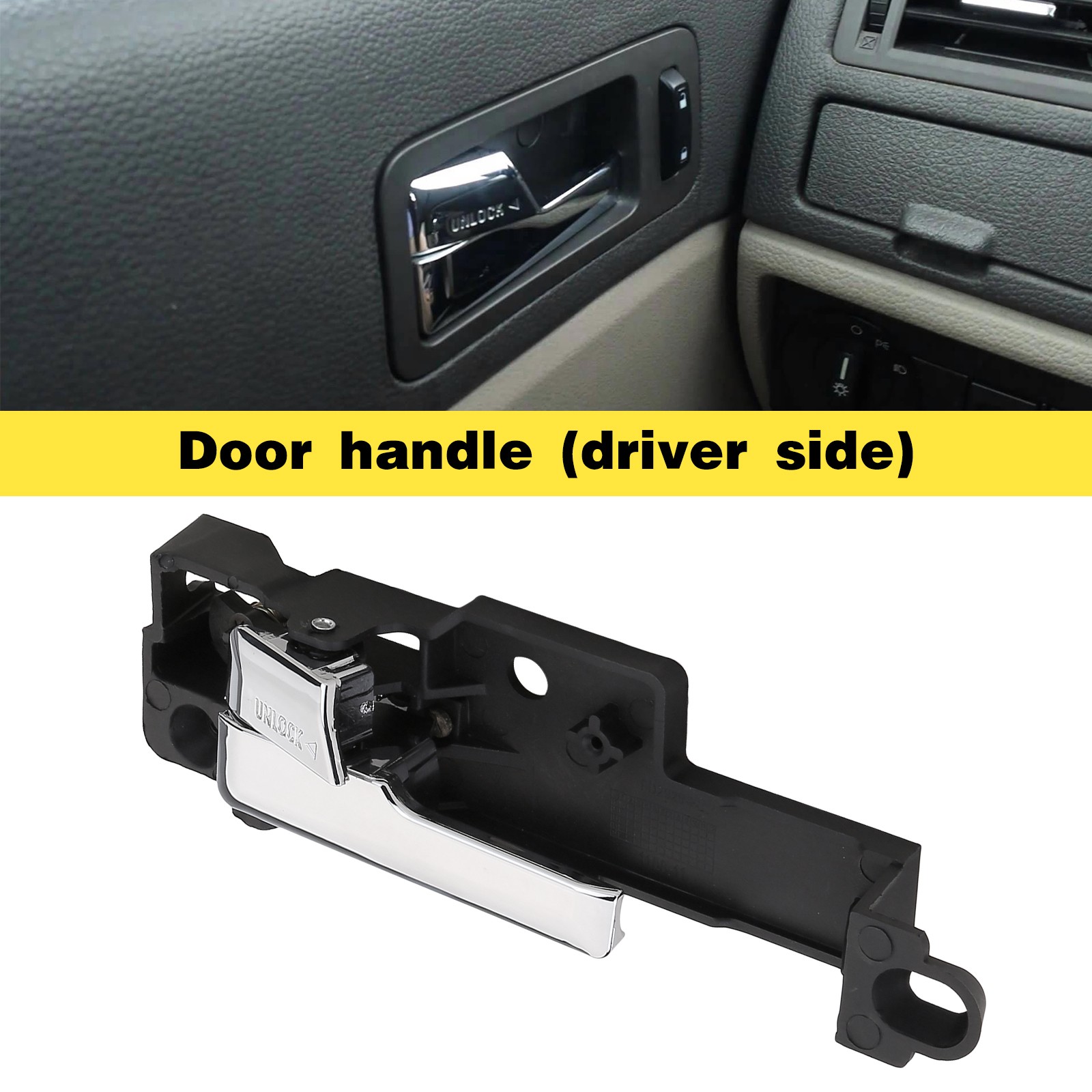 FOR FORD FUSION 2006-2012 FRONT INNER INSIDE DOOR HANDLE LEFT DRIVER SIDE CHROME