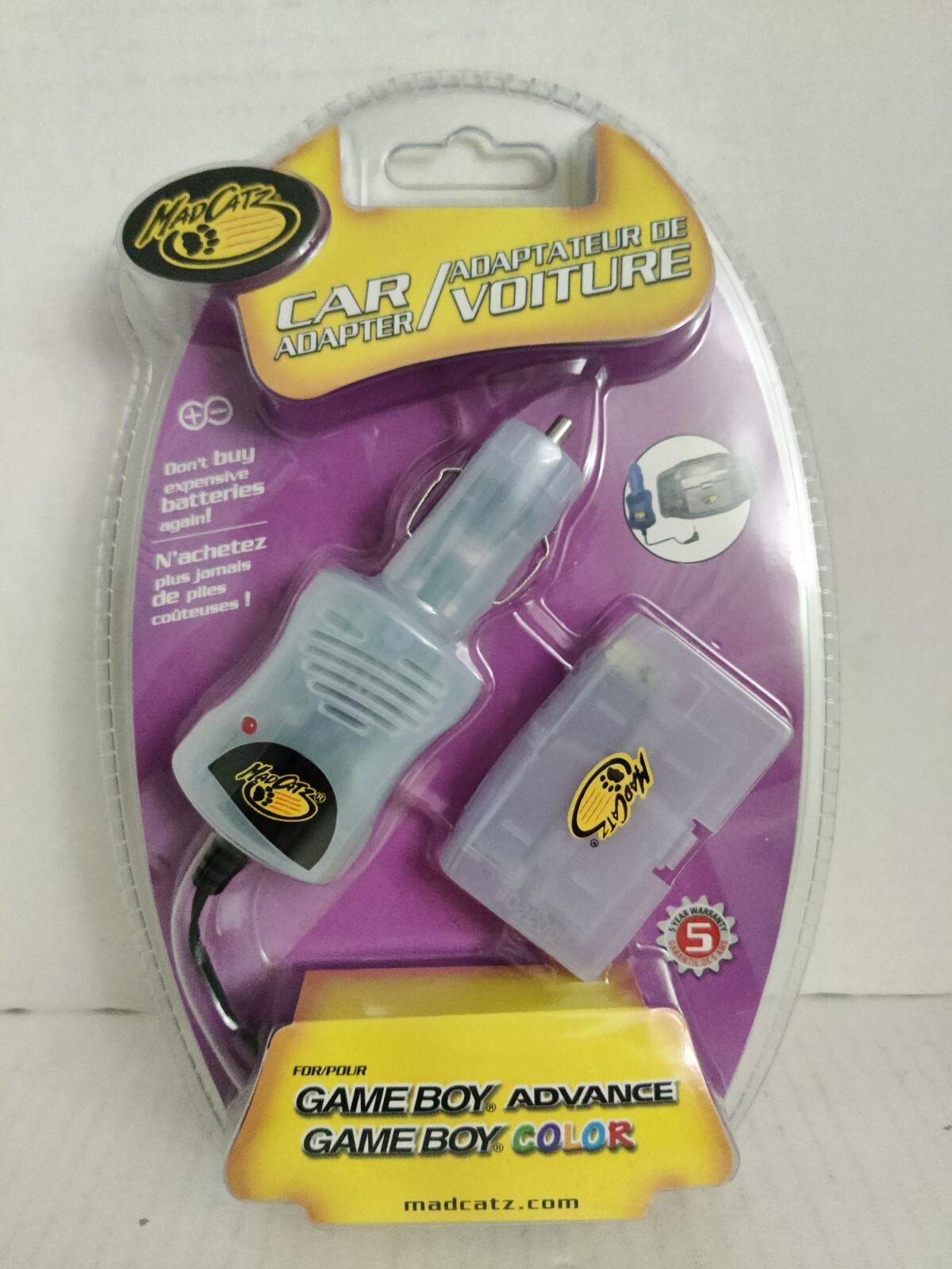 Madcatz Car Adapter For Gameboy Color / Gameboy Advance - Brand New & Sealed