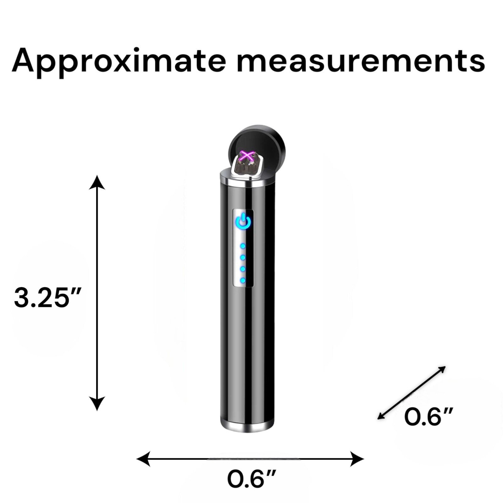 Dual Arc Electric Lighter Plasma Lighter Windproof USB Rechargeable Flameless