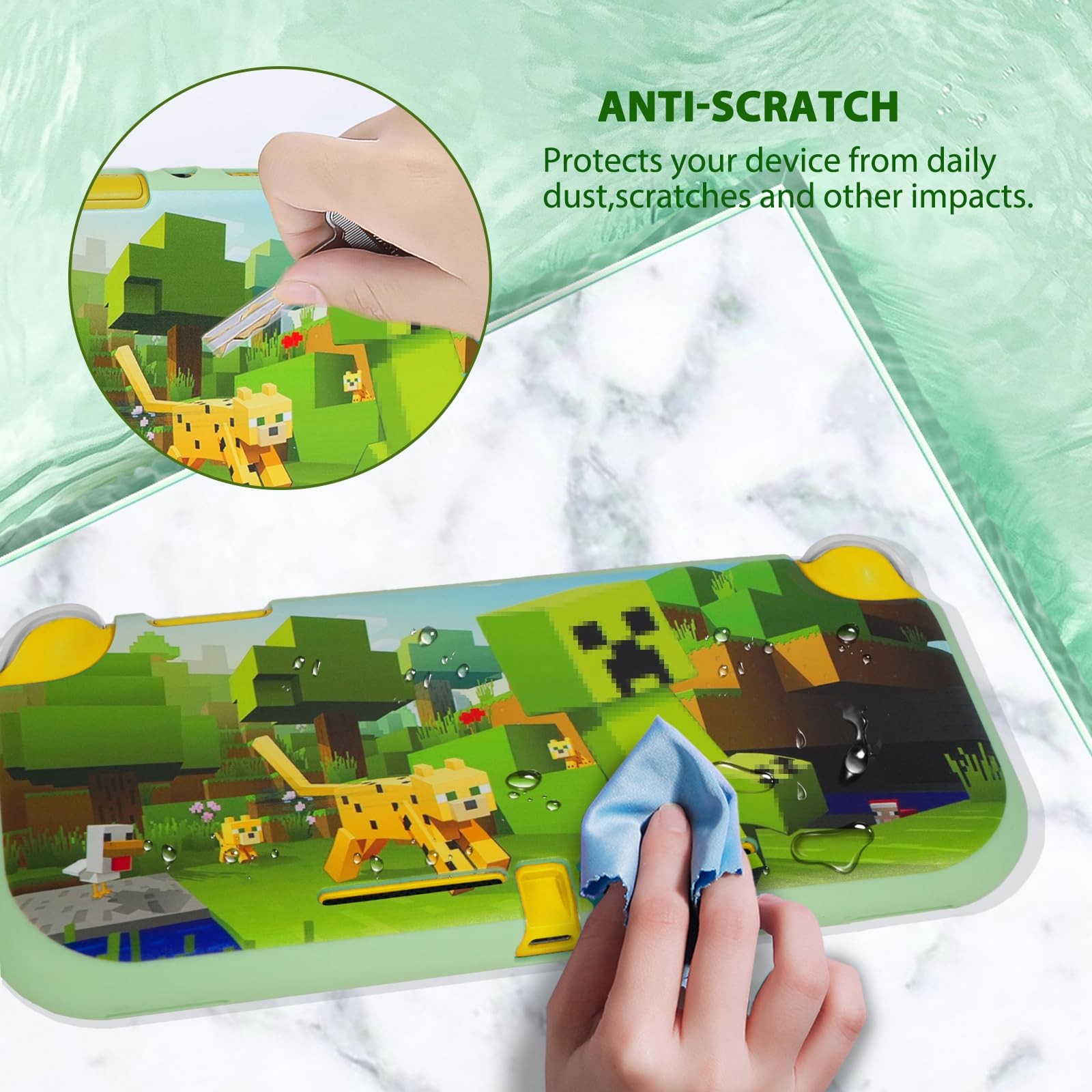 TIKOdirect Protective Case for Switch Lite, Soft Cover Green