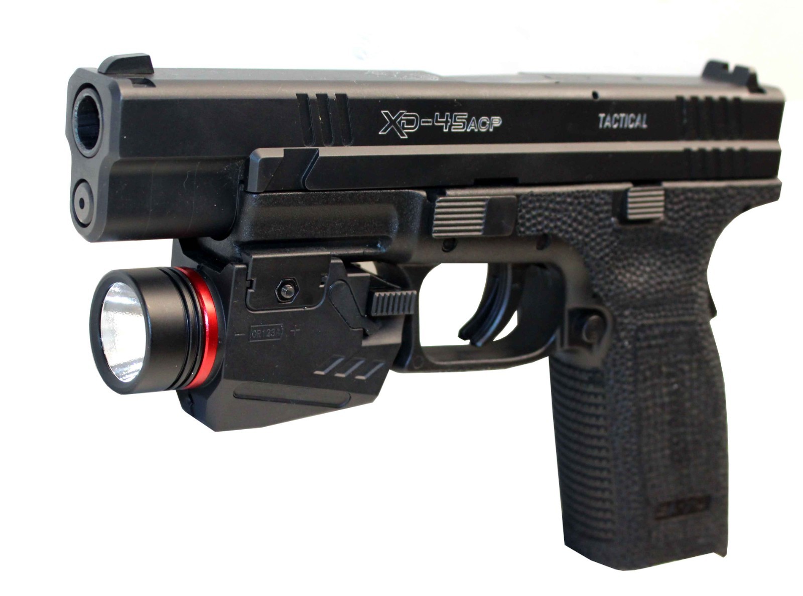 Tactical polymer flashlight and red laser combo for handguns glock cz smith&wess