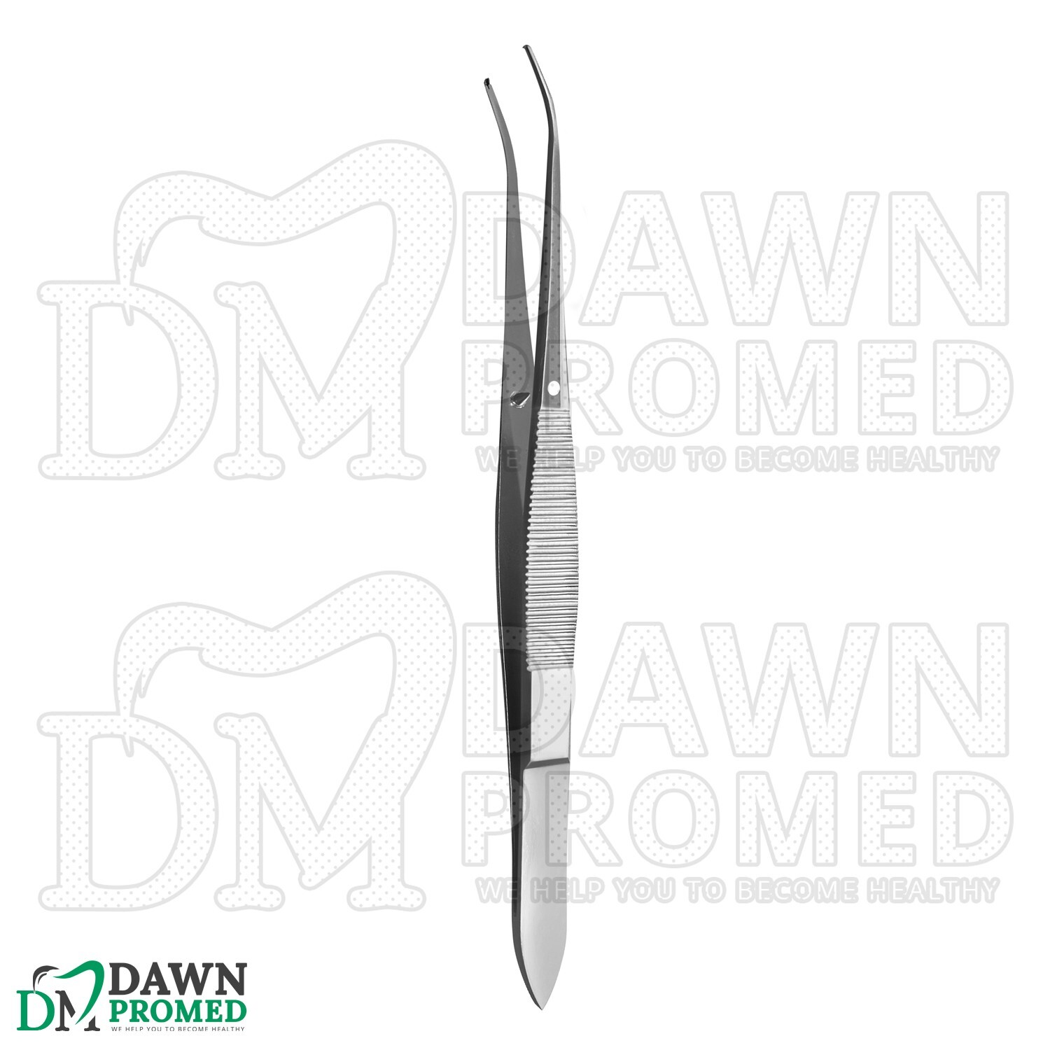 Iris Tissue Forceps 4″ Half-Curved 1×2 Teeth Eye Surgery Ophthalmic Instruments