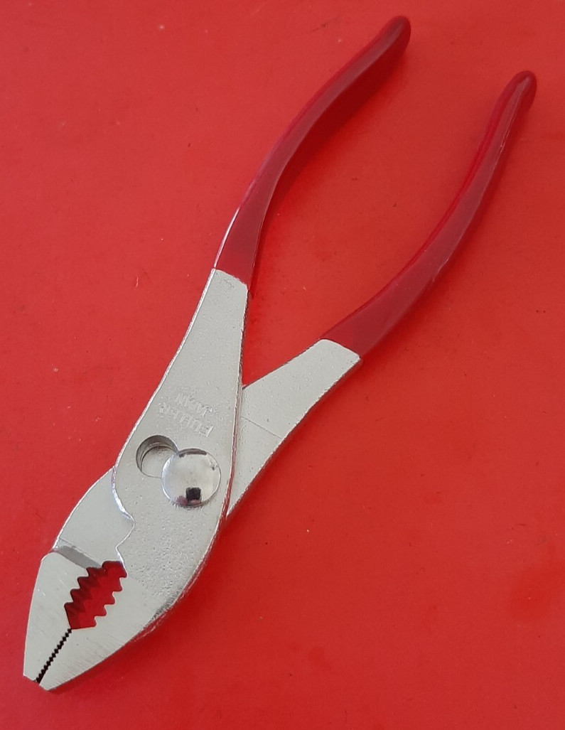 NOS Fuller 6.5" Slip Joint Pliers Made in Japan Red Handle New old stock
