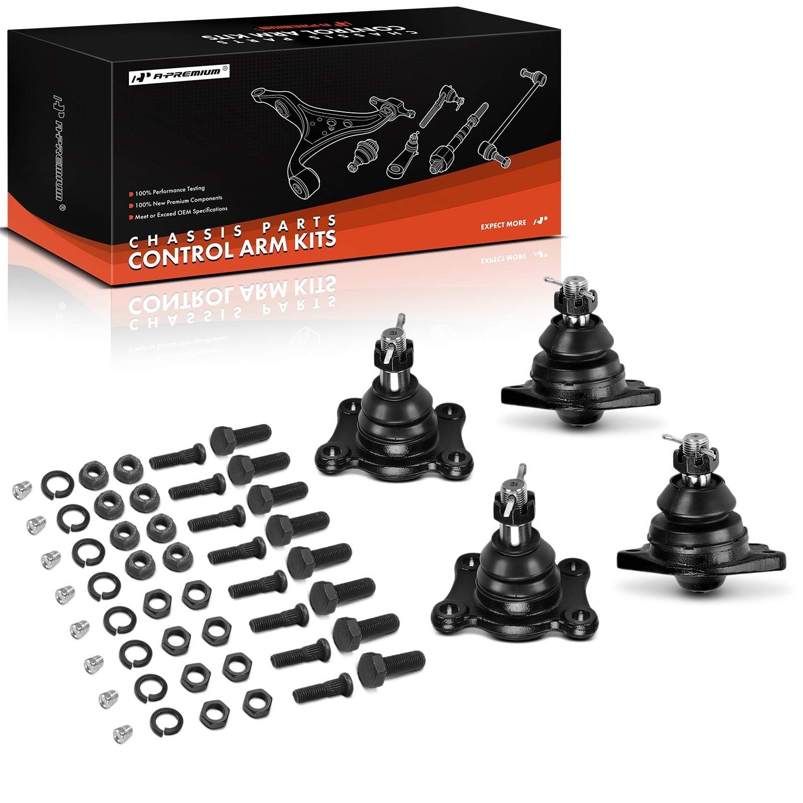 A-Premium Set of 4, Front Upper & Lower Ball Joint Kit | Compatible with Toyo...