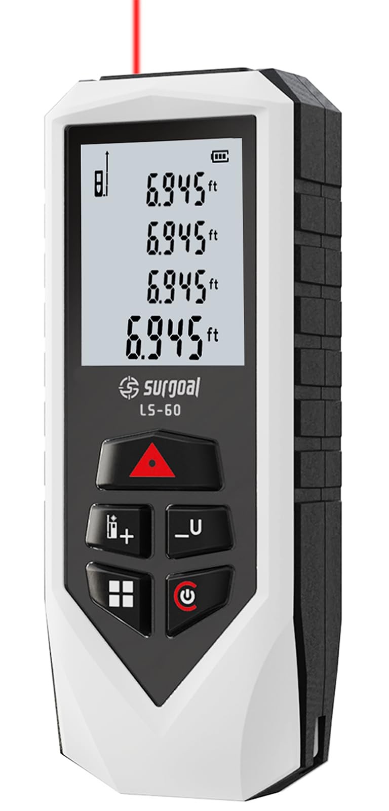 Laser Distance Meter Digital Laser Measuring Tool with LCD Backlit Display, P...