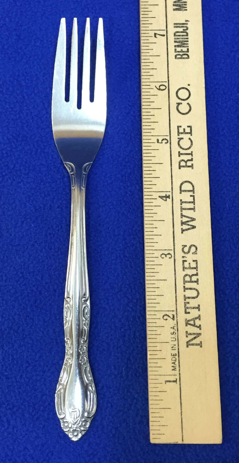 Salad Fork Stainless Steel China 7” Vintage Flatware Floral Design