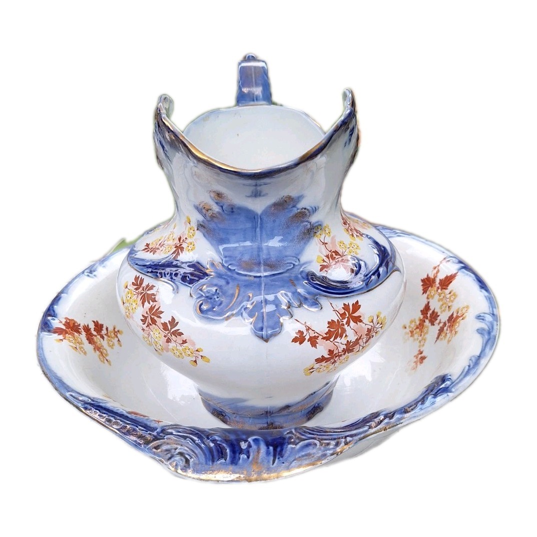 Large Victorian Ewer & Basin by B&L