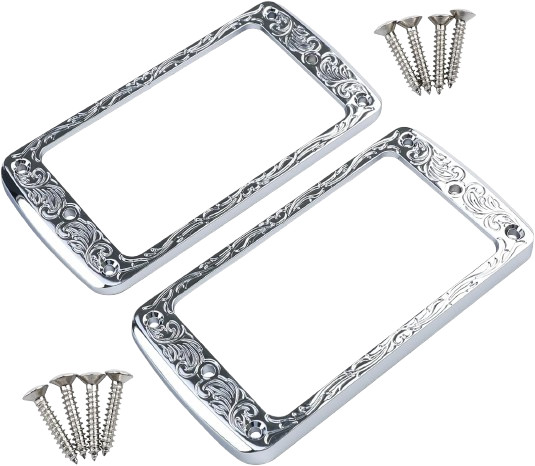 OVSAL 2 PCS Metal Humbucker Pickup Ring for Neck and Bridge Pickup Frame Moun