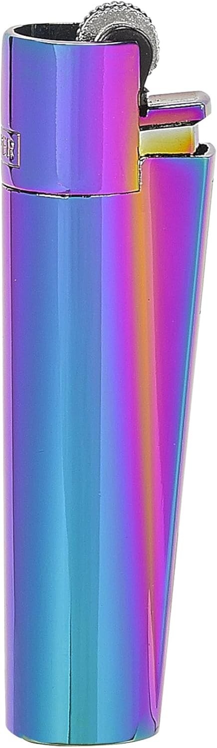 Clipper Metal Lighter - Refillable, Includes Case. ICY Style Butane Lighters