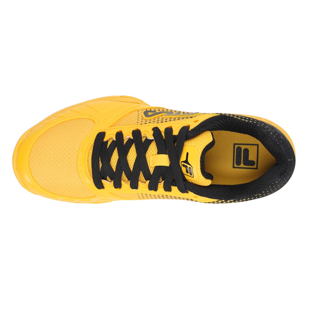 Fila Volley Zone Pickleball Mens Yellow Sneakers Athletic Shoes 1PM00597-706
