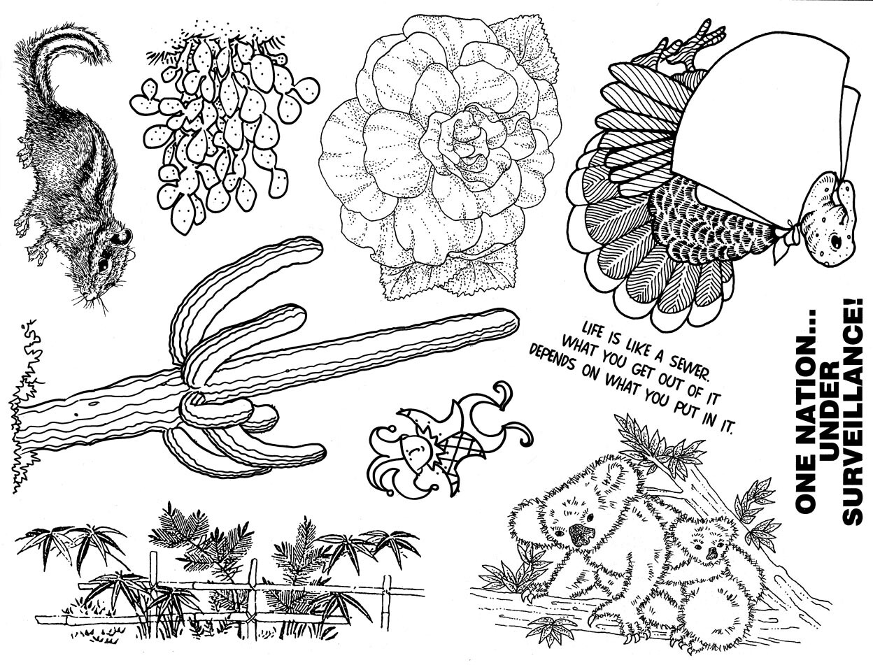 Unmounted Rubber Stamp Plate, Unmounted/Uncut Pink Rubber Stamps