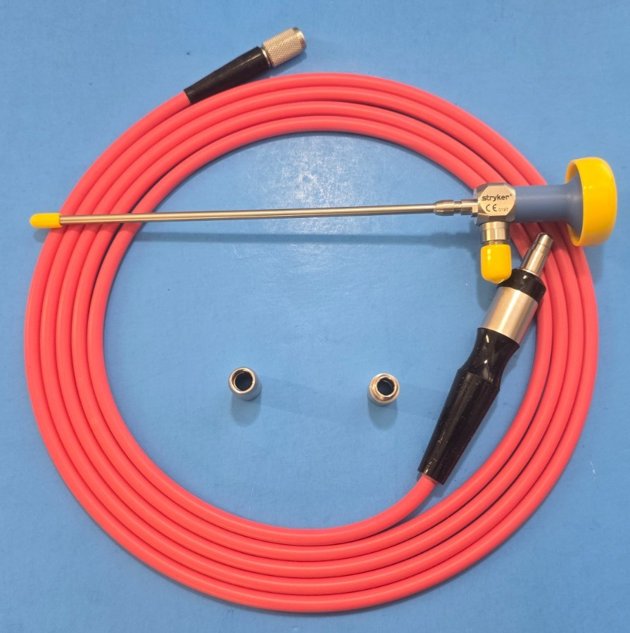 Stryker 502-577-070 Speed Lock Arthroscope Scope 4.0mm x 70* & Fiber Optic cable
