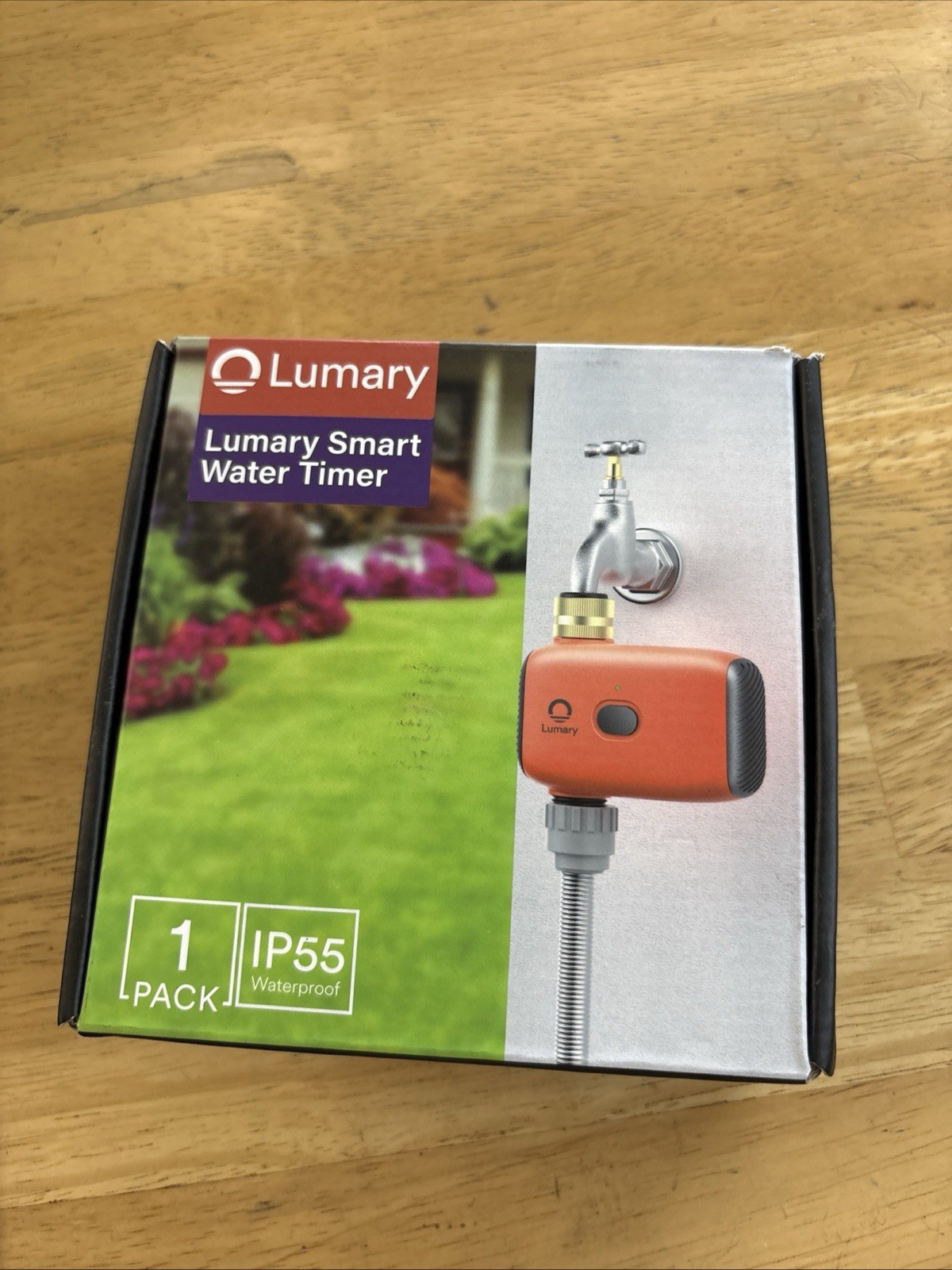 Lumary Smart Water Timer, IP55 Waterproof (1 Pack) New Opened Box