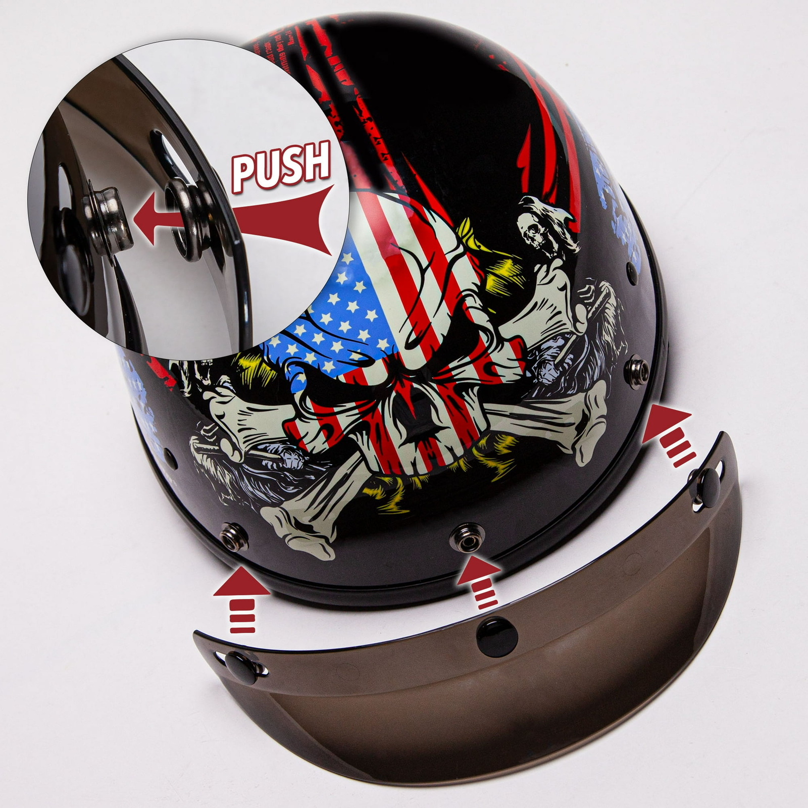 Cartman Cruiser ABS Half Face DOT Approved Helmet Open Box Small