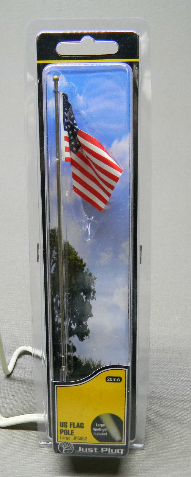 WOODLAND SCENICS LARGE US FLAG POLE AMERICAN FLAG ALL GAUGES JP5952 WDS5952 NEW