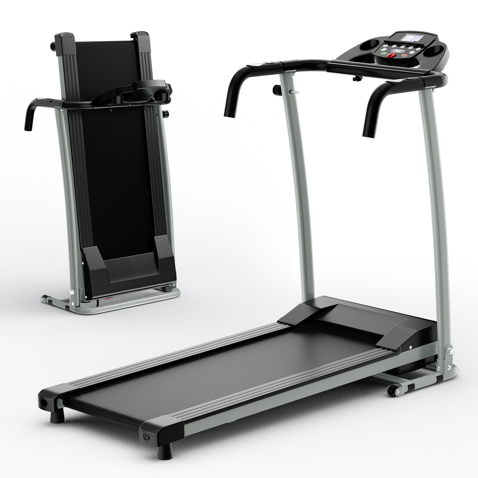 Folding 2 HP Treadmill Motorized Running Machine 12 Preset Program & LCD Display