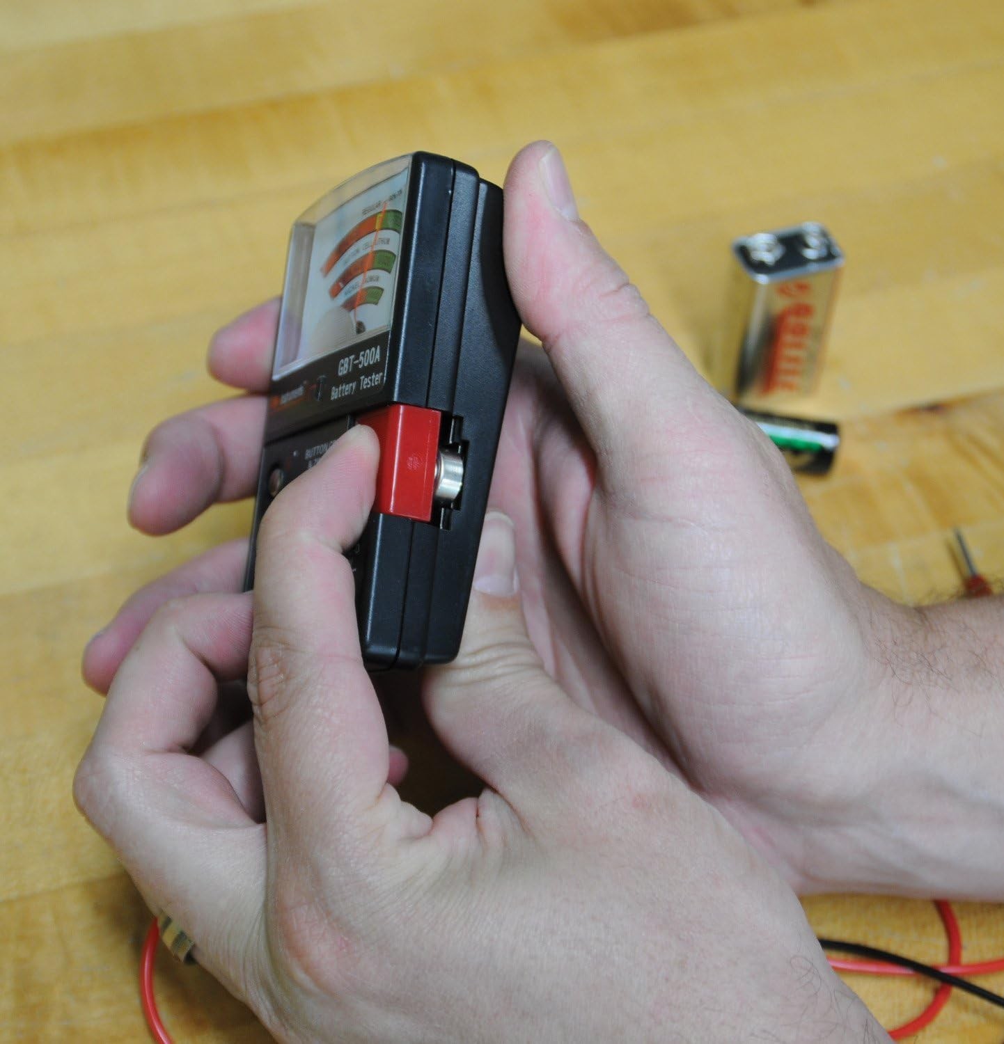 Multi-Range Analog Battery Tester - Efficient Voltage Measurement for Home Use
