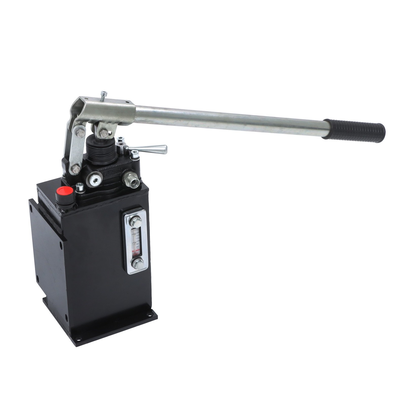 2.7 CID Hydraulic Hand Pump With Valve Double Acting Cylinder 0.75 Gal
