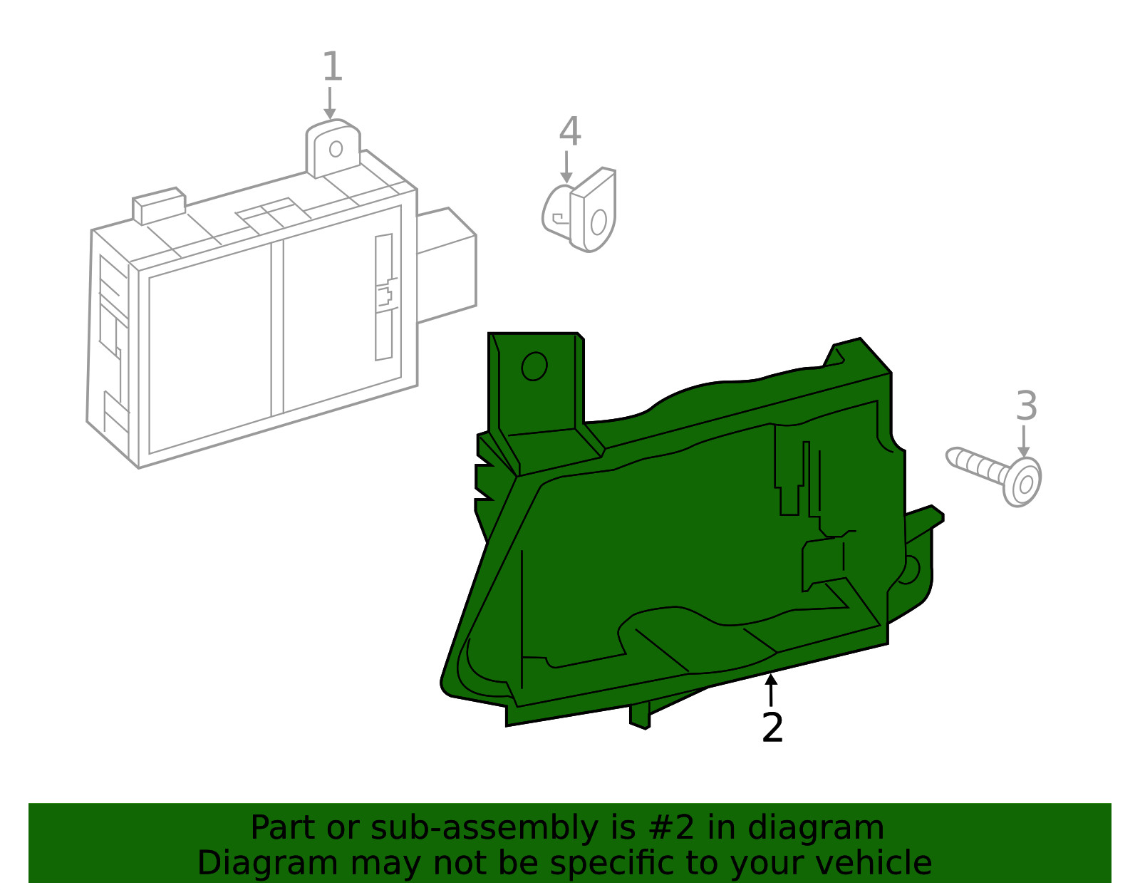 Genuine Audi Mount Bracket 4K0-907-911-D