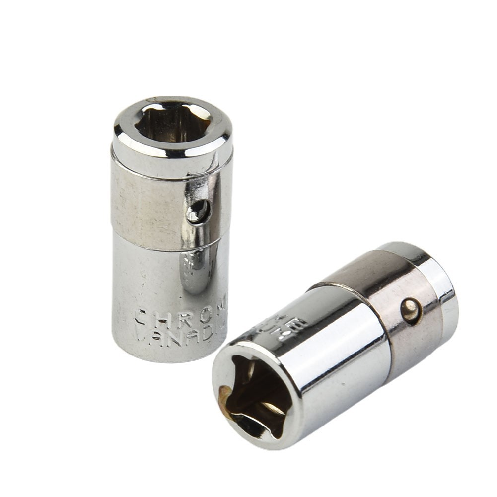 2 Pcs 1/4 Square Drive To 1/4 Hex Socket Bit Converter Screwdriver Bit Adapter